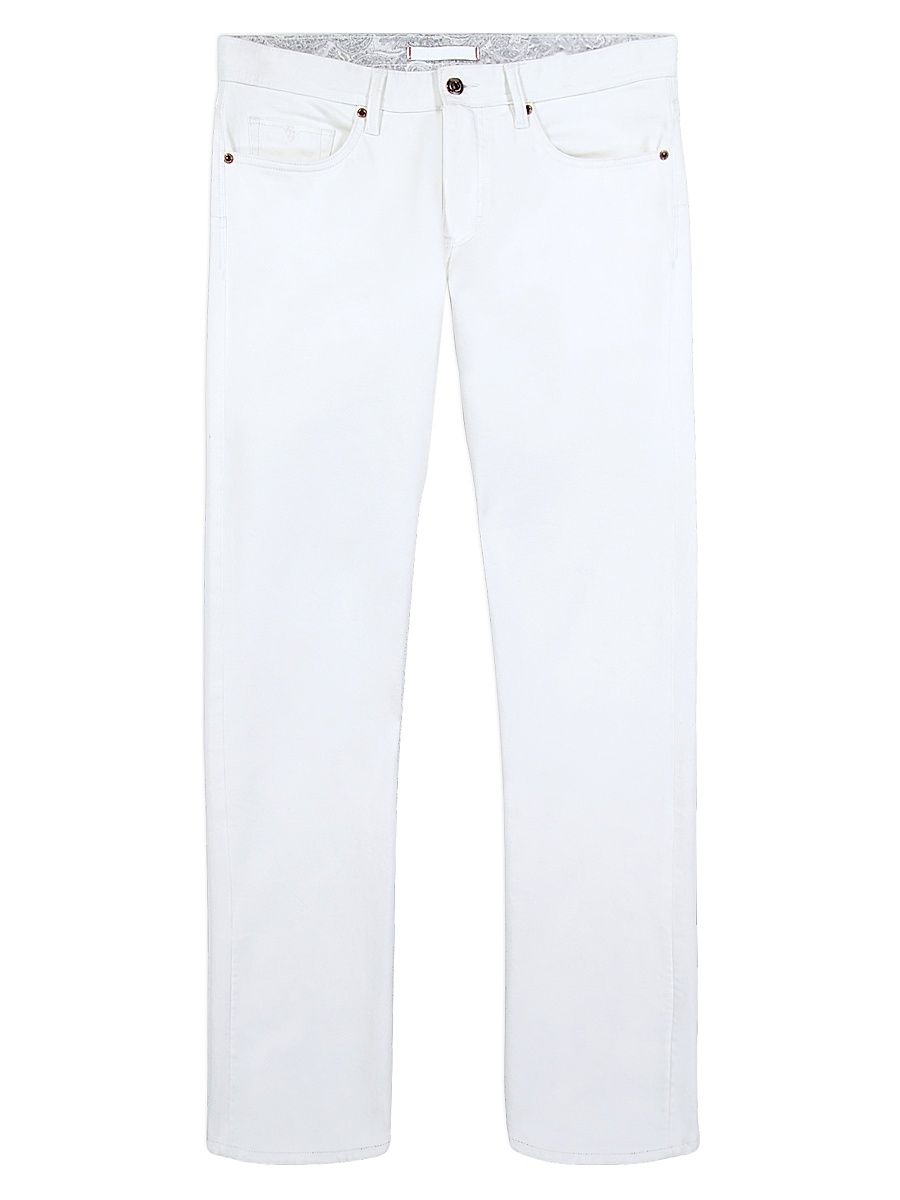 Men's Cadiz Solid Straight-Leg Jeans - White - Size 40
