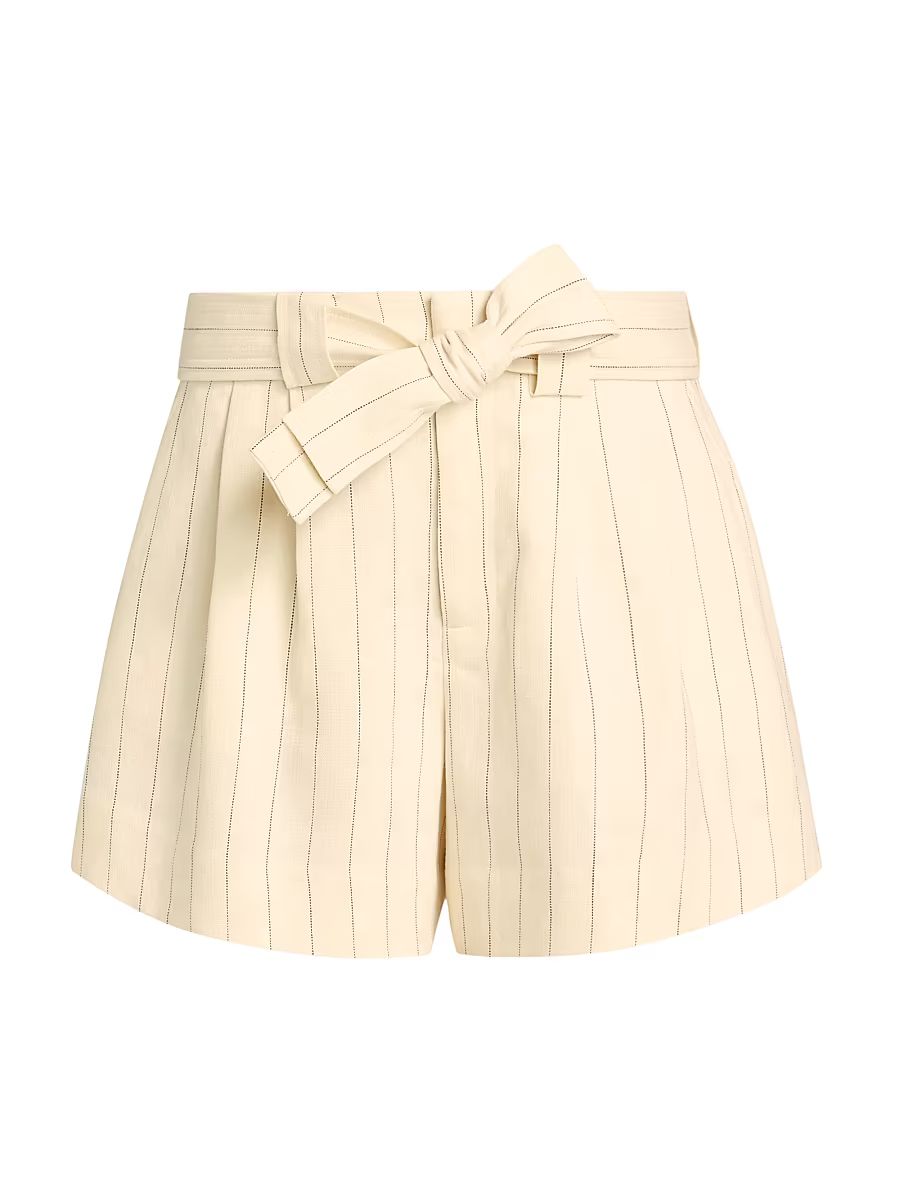 Women's Dempsey Striped Shorts - Cream Black Stripe - Size 12