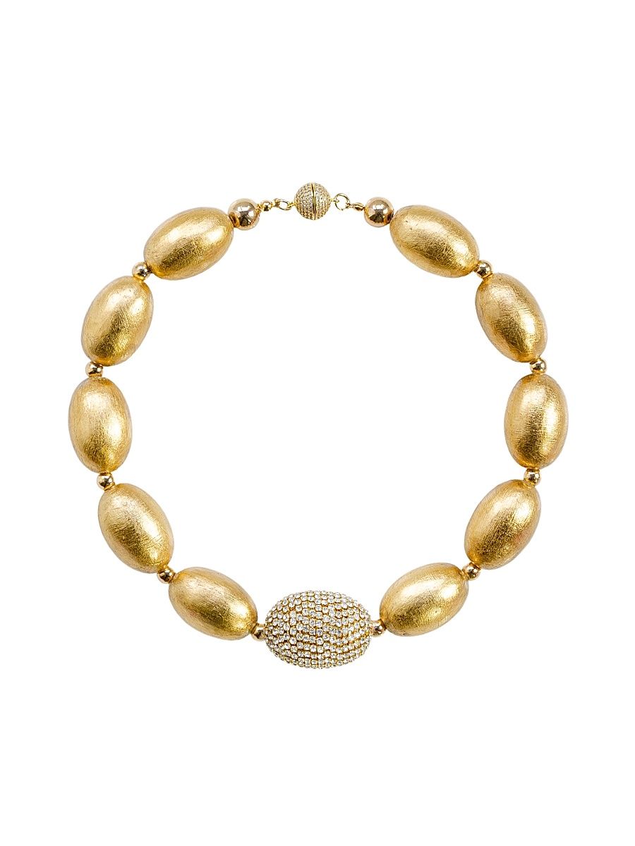 Women's Étoile Chérie Mixed-Media Beaded Necklace - Gold Glimmer