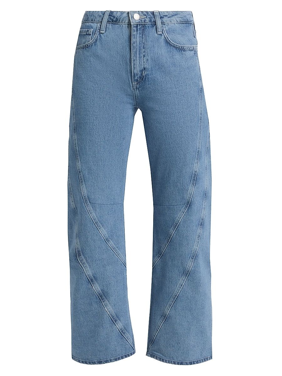Women's Frasier Ultra High-Rise Barrel-Leg Crop Jeans - Grantly - Size 23