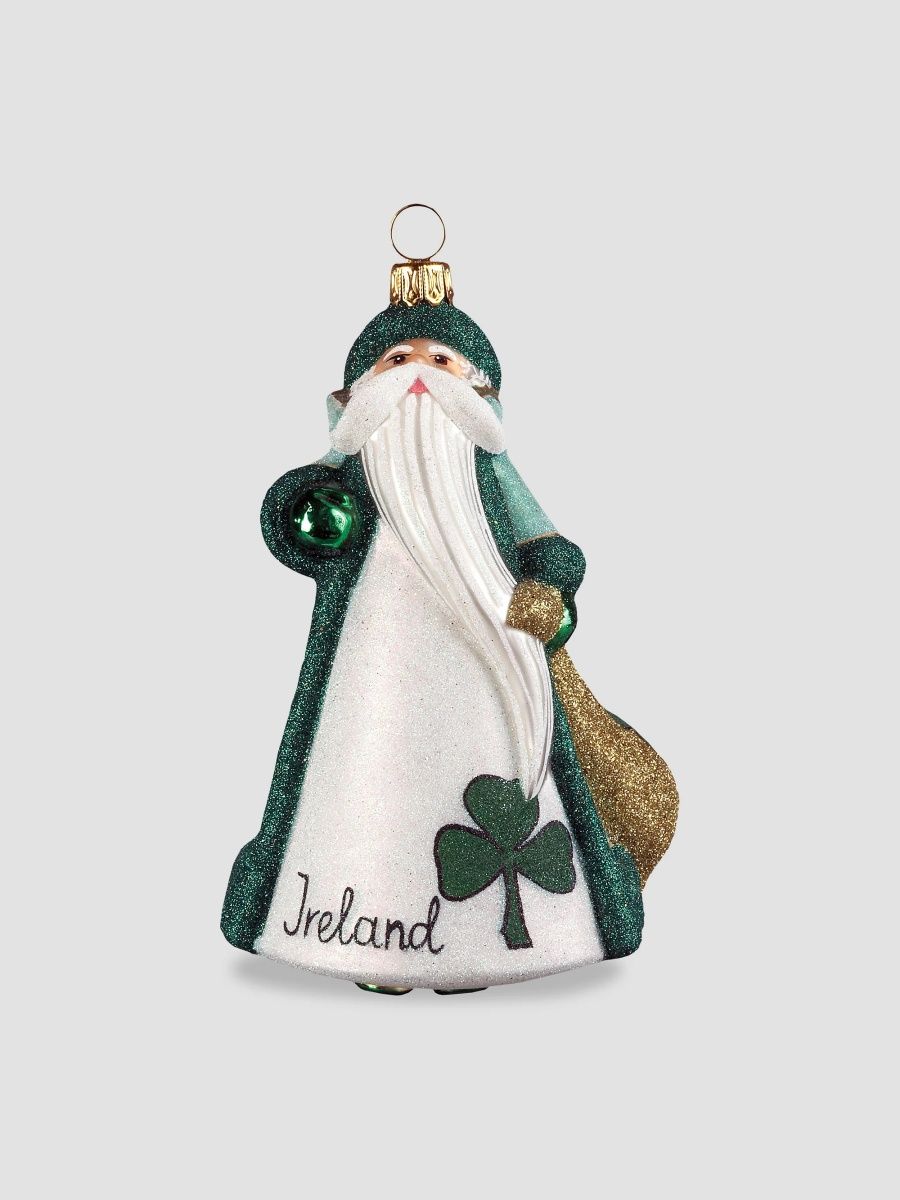 Glitterazzi International Santa Ireland Ornament