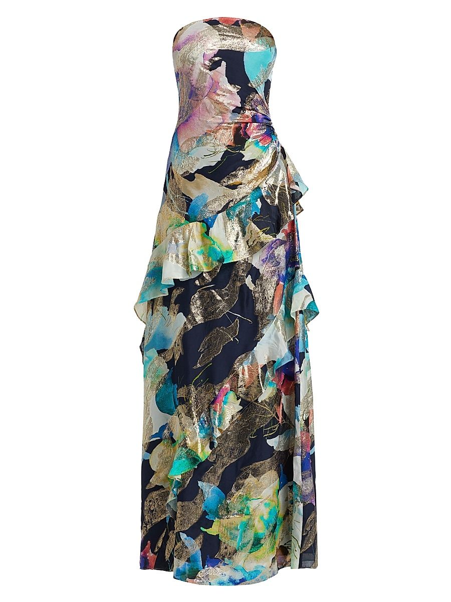 Women's Dominika Strapless Gown - Spring Navy Marble - Size 10
