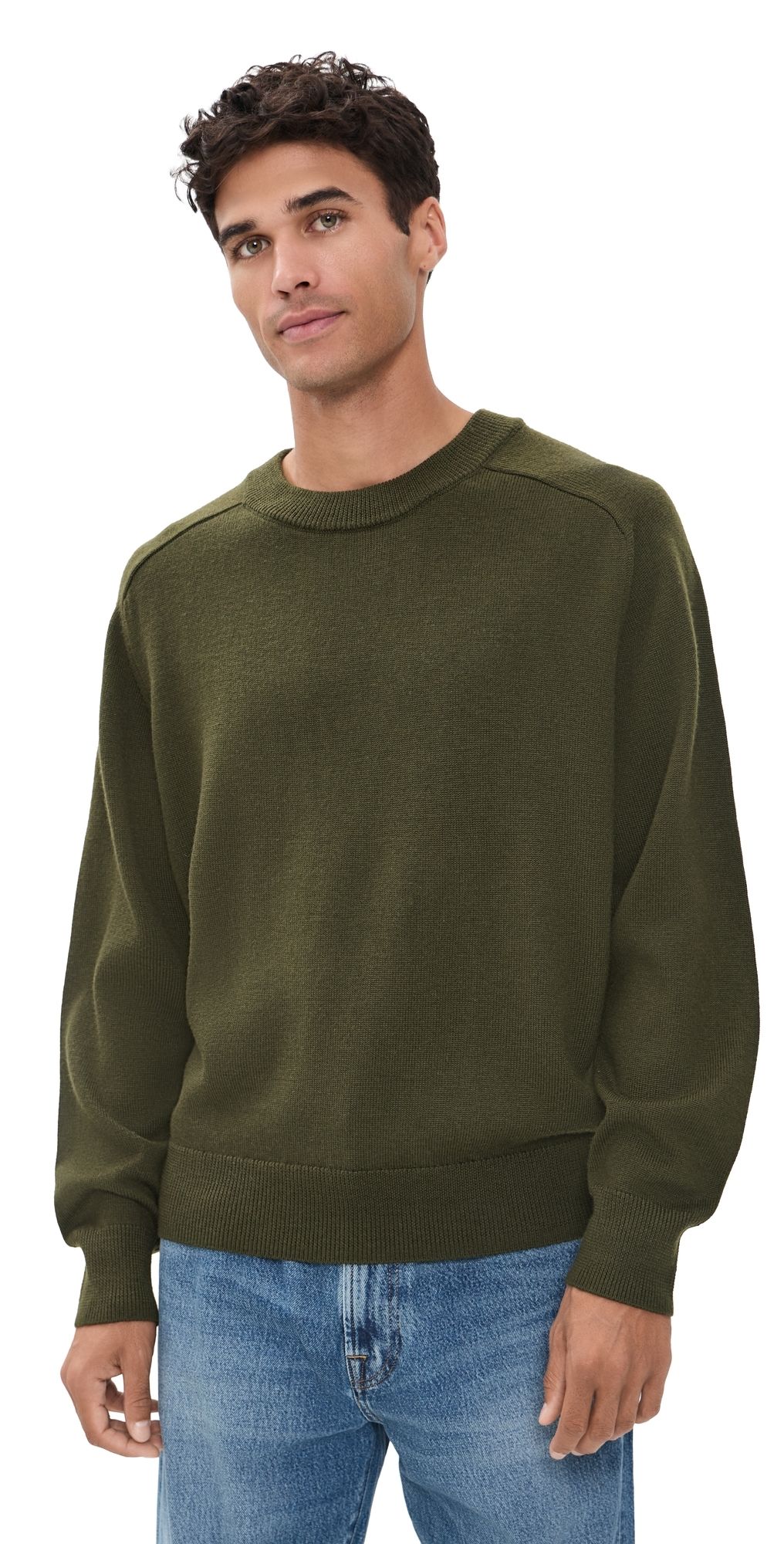 Alex Mill Crewneck Boxy Sweater In Merino Wool Dark Navy XL