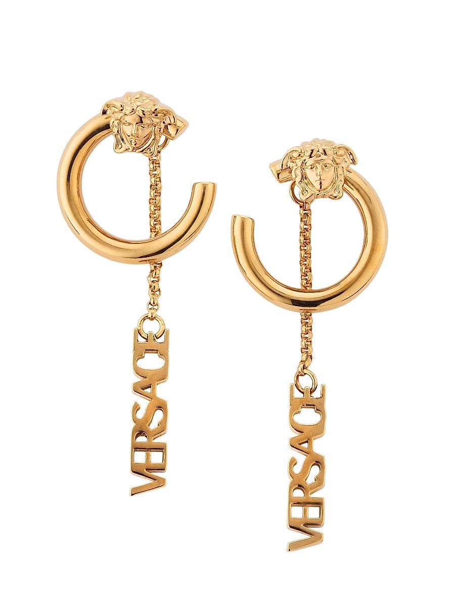 Women's Goldtone Medusa Logo Drop Earrings - Versace Gold