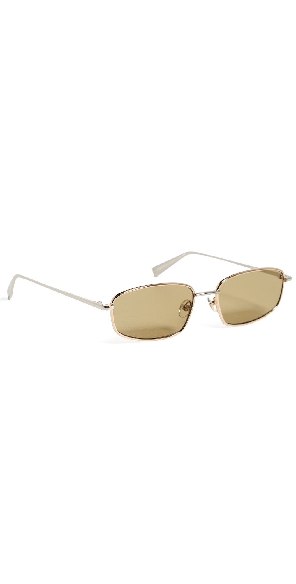 Jacquemus Rectangle Frame Sunglasses Yellow Gold/Light Gold One Size