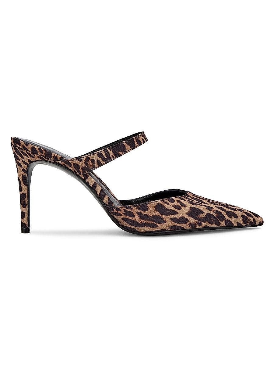 Women's Stuart Power 85MM Leopard-Print Mules - Classic Lite - Size 9.5