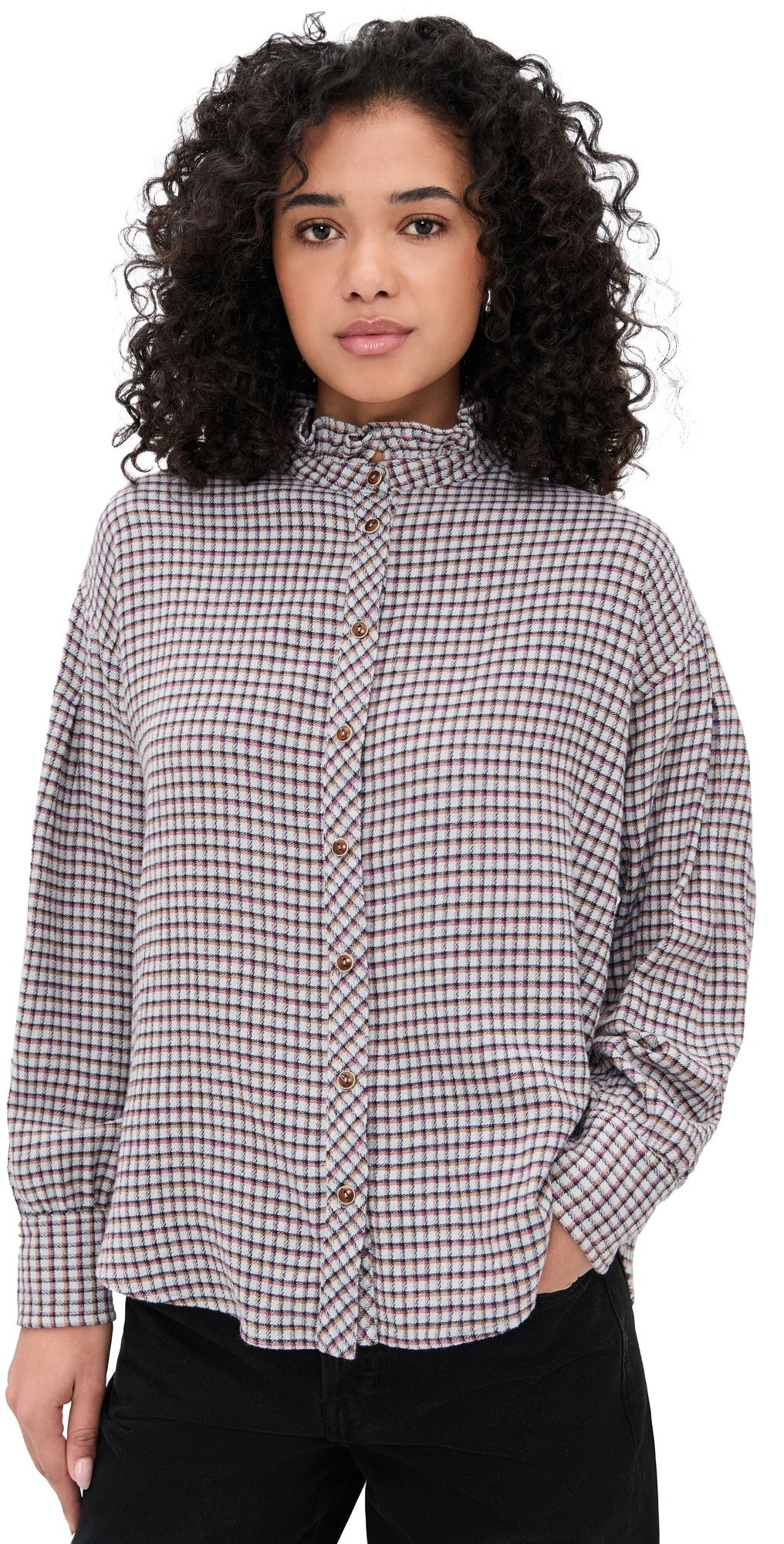 XIRENA Jensen Shirt Baby Blue Check XS