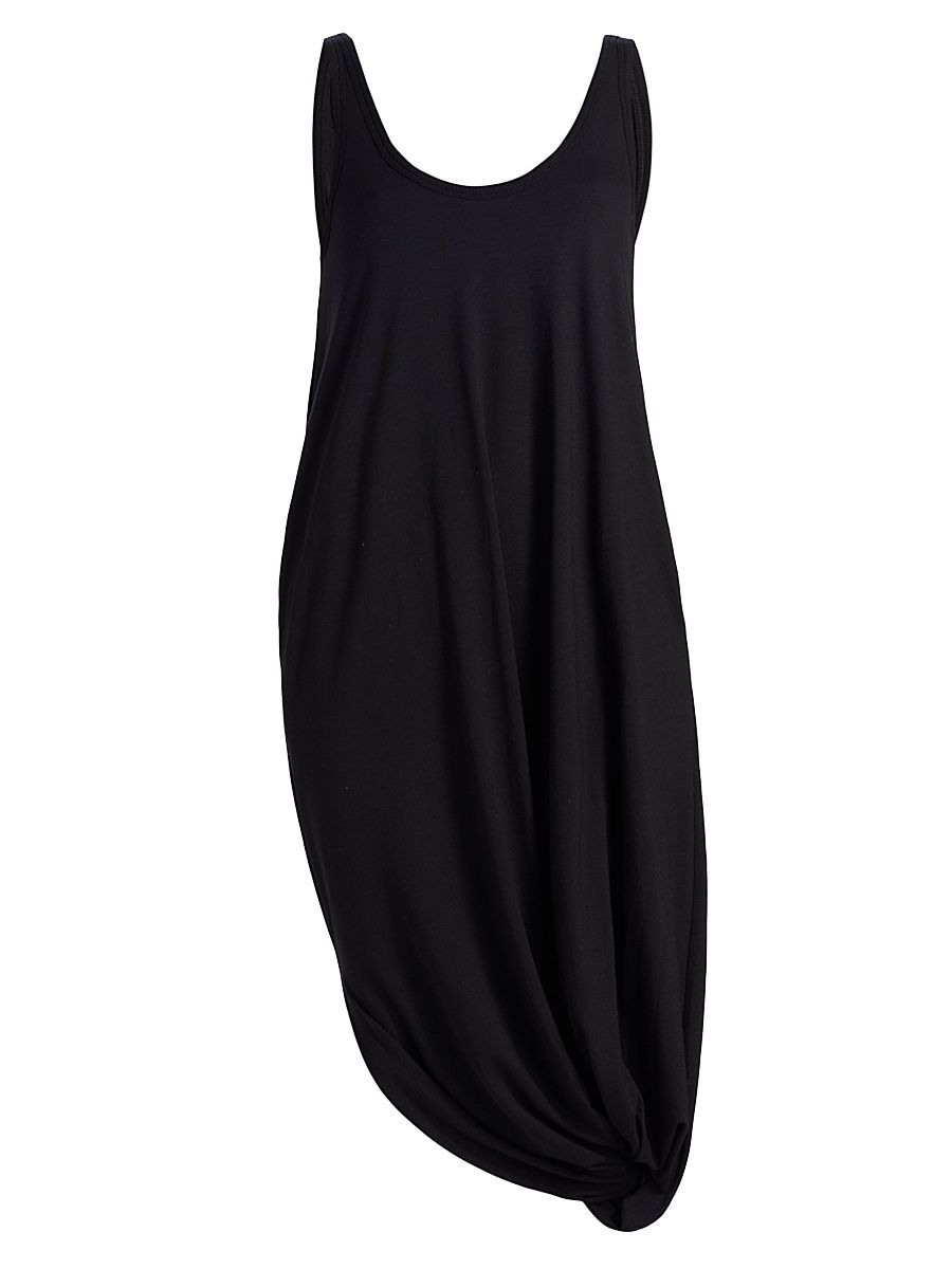 Women's Ellison Asymmetric Tank Midi-Dress - Black - Size XL