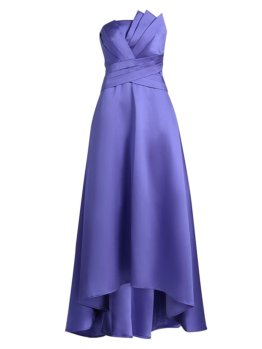 Women's Coco Strapless High-Low Mikado Gown - Iris Bloom - Size 16