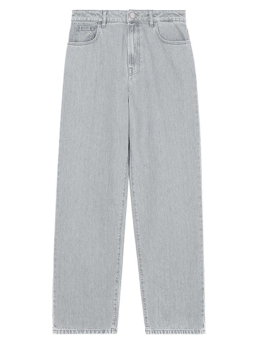 Women's Baggy Low-Rise Jeans - Washed Grey - Size 10