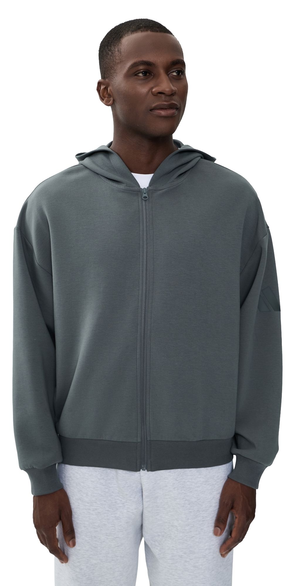 adidas Soft Lux Hoodie grey five L