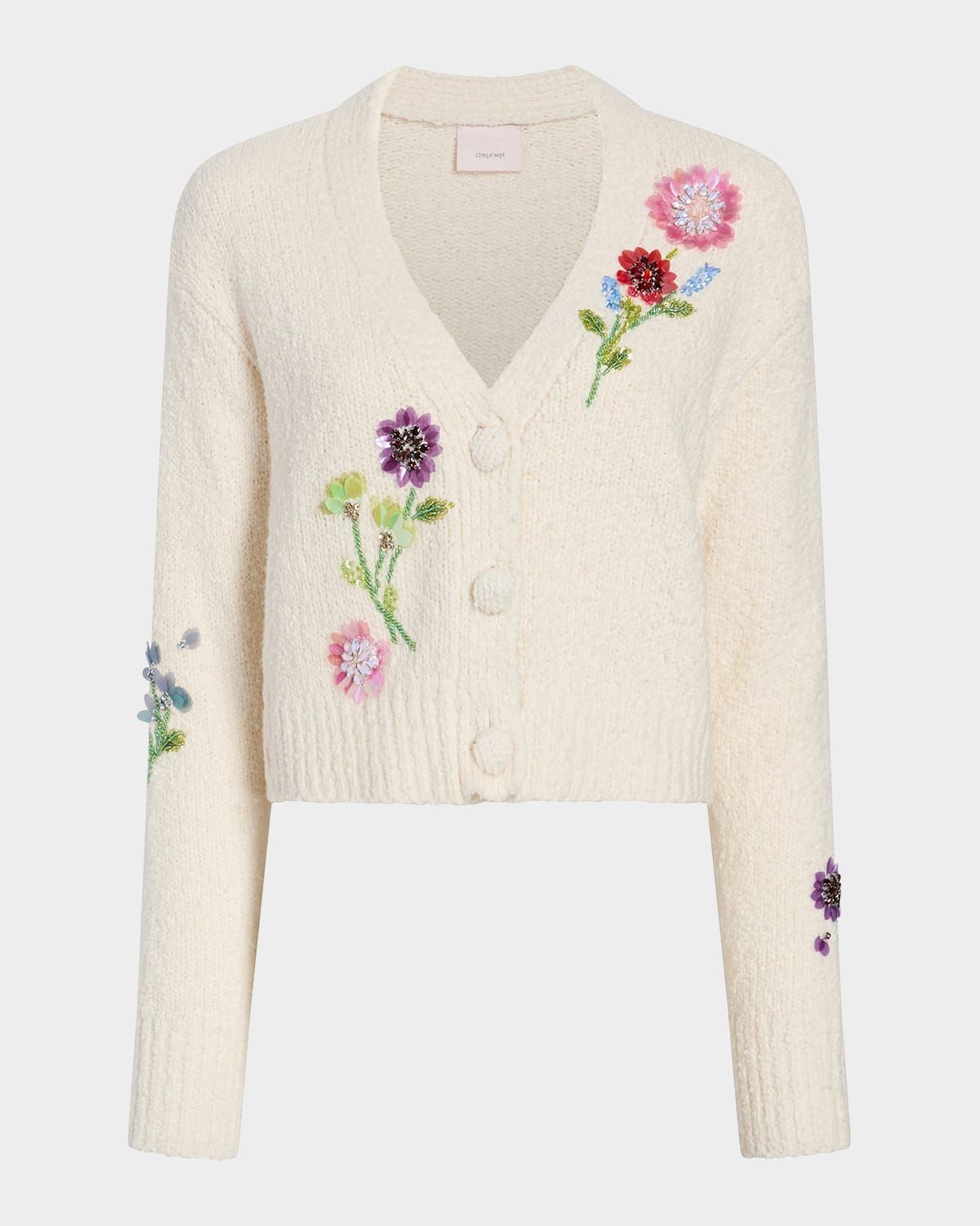 Solene Floral Embellished Cardigan