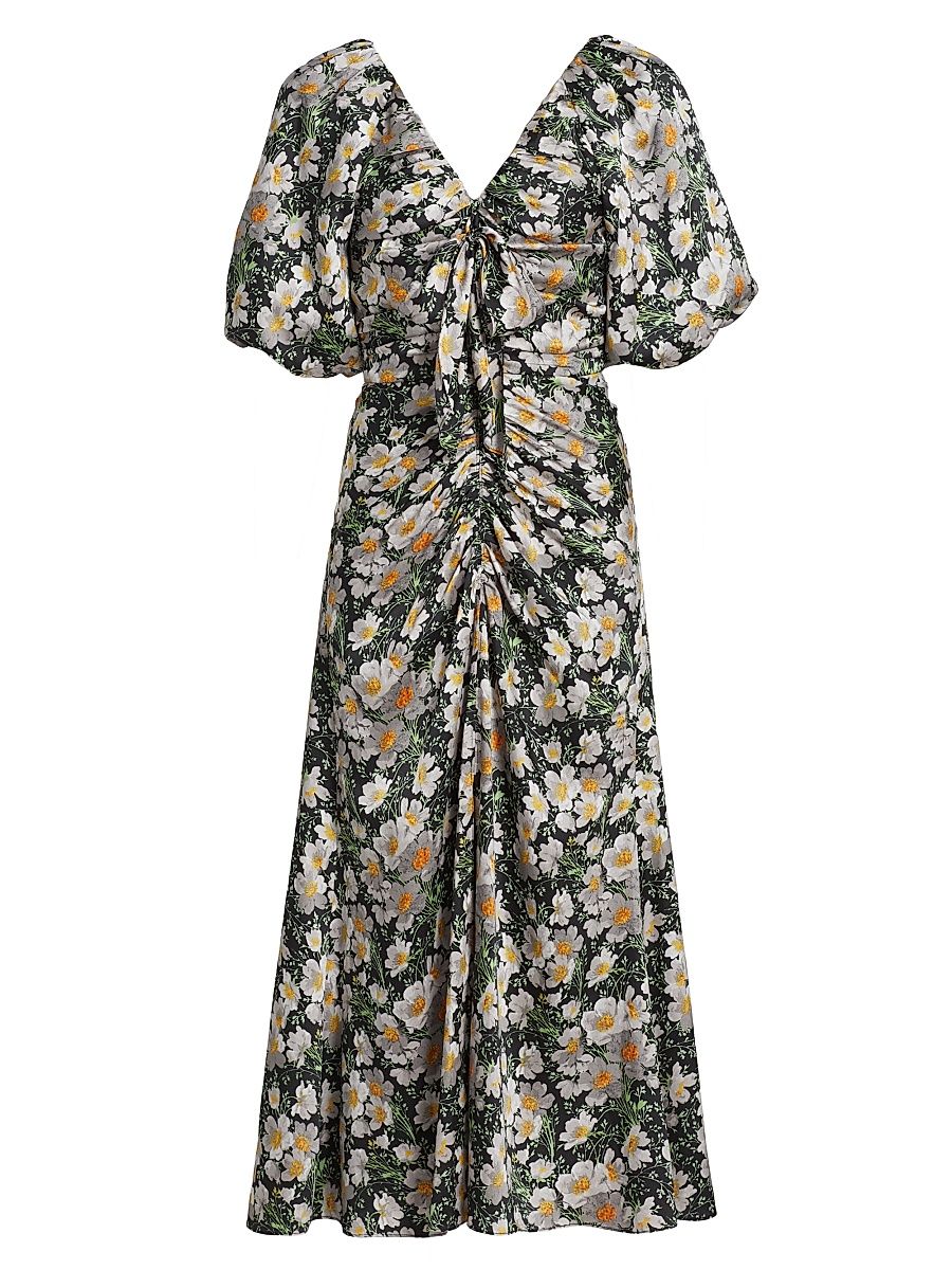Women's Cosmo Flowers Brenton Floral Maxi Dress - Black London Fog - Size 6