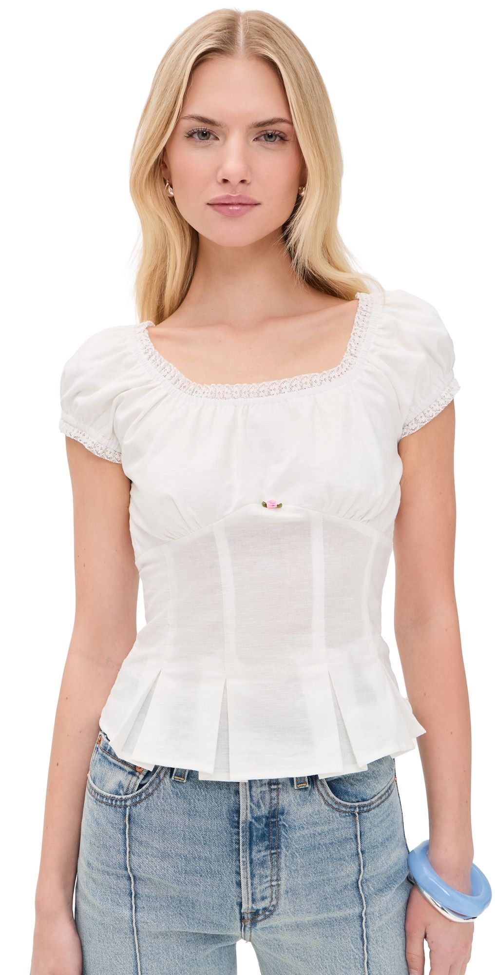 Lisa Says Gah Pat Top Dove XXXL