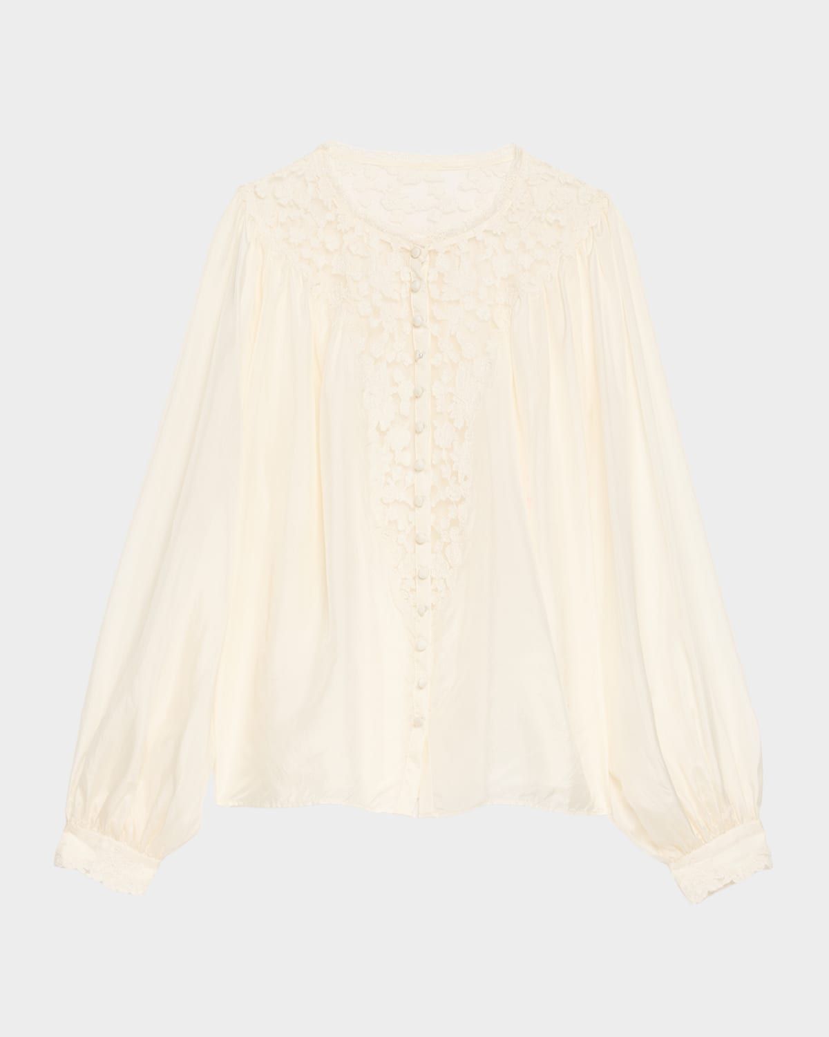 Carine Silk Lace Blouse