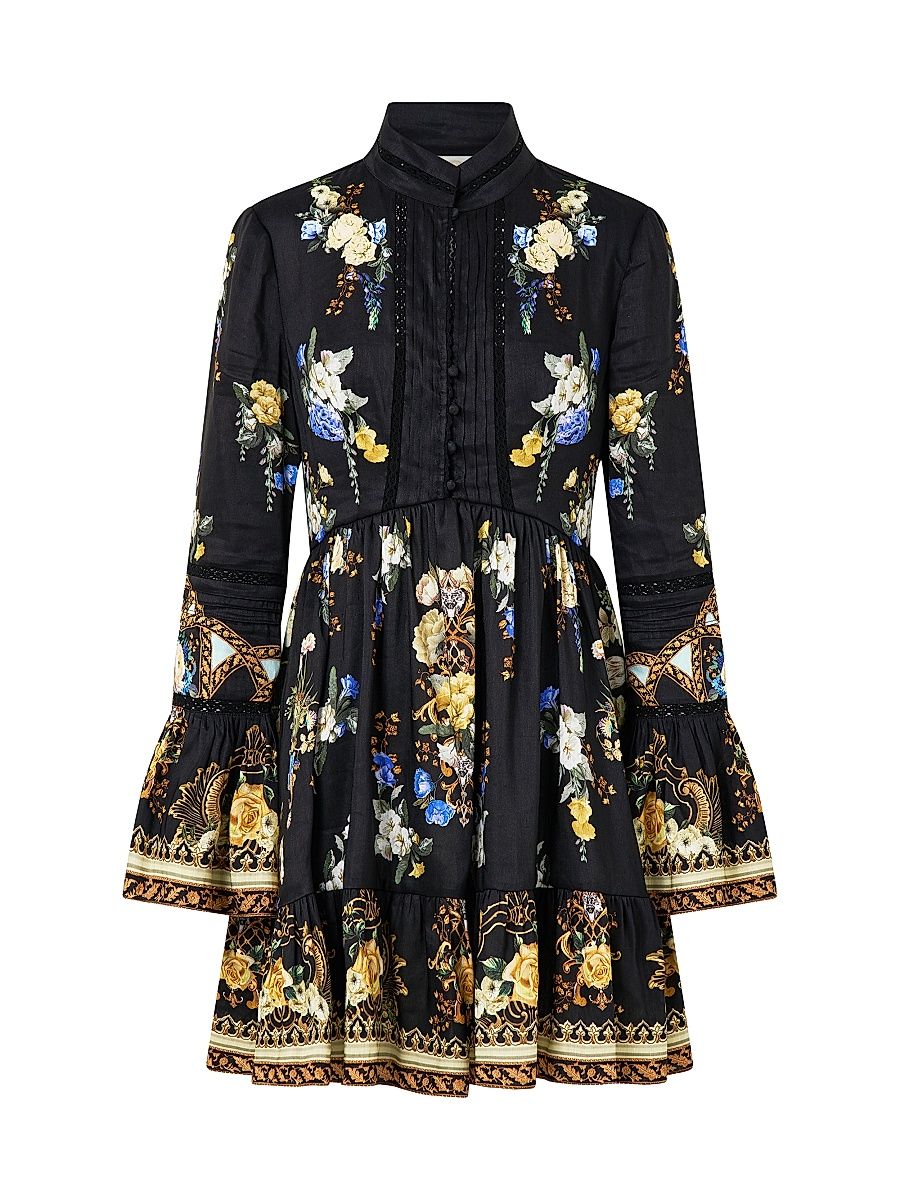 Women's Ottoman Elegance Linen-Silk Minidress - Ottoman Elegance - Size XS