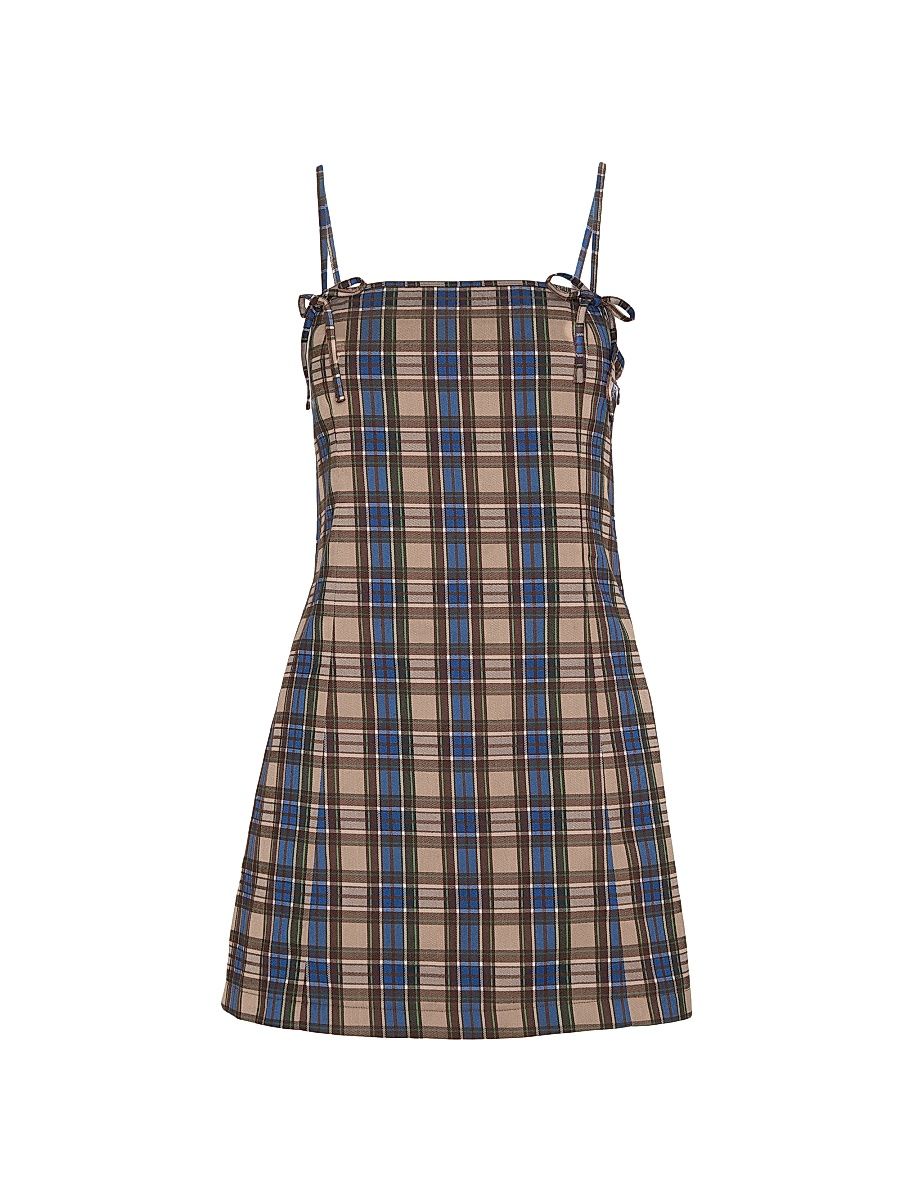 Women's The Rennie Dress - Spencer Plaid Brown - Size XXL