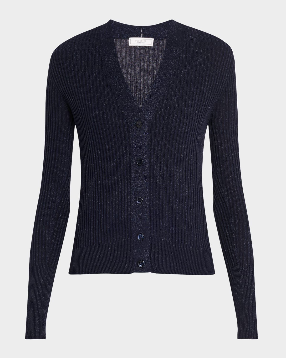 Button-Down Rib Knit Cardigan