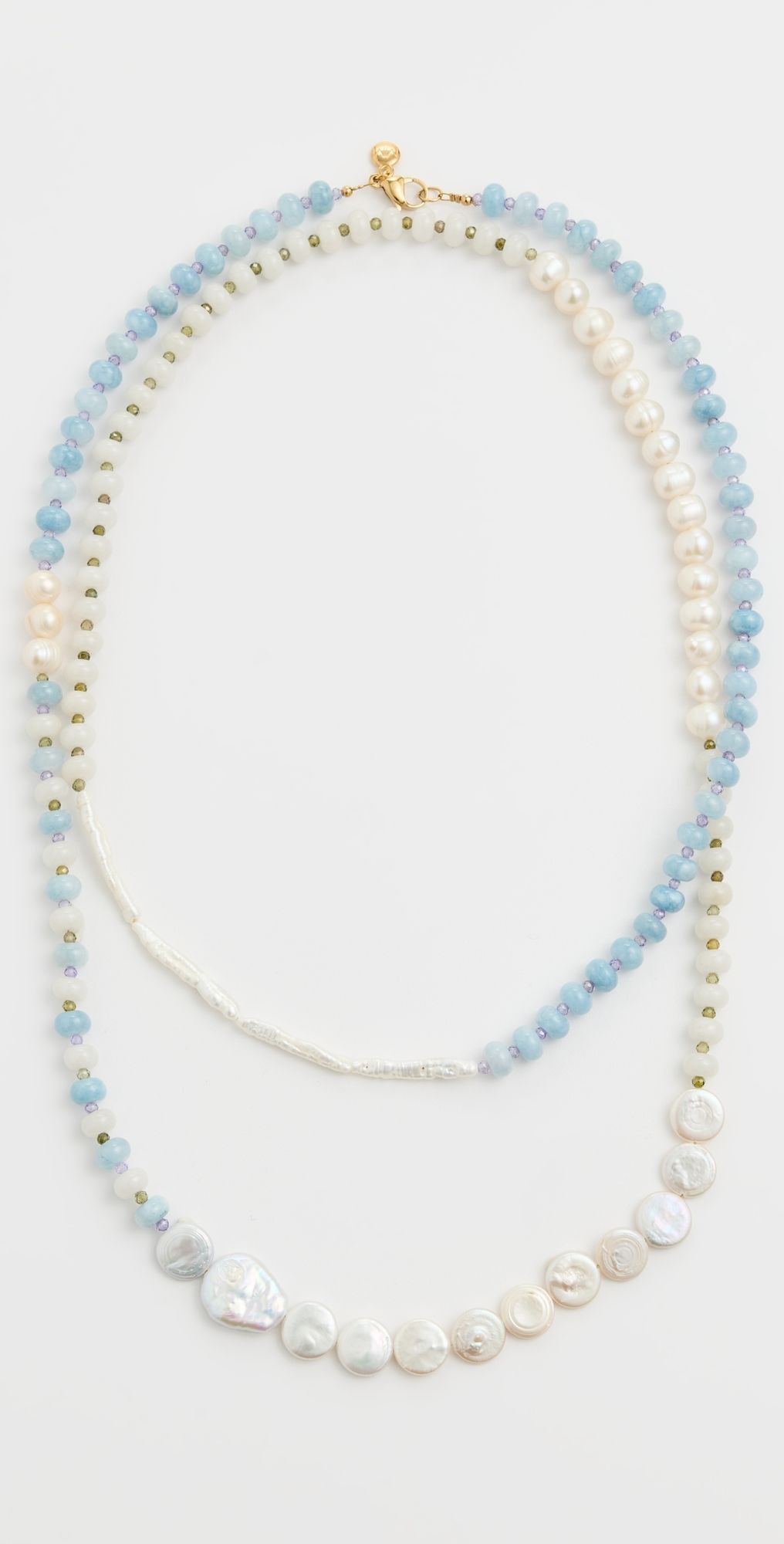 MAYAMAR Blue Beaded Wrap Necklace Blue One Size
