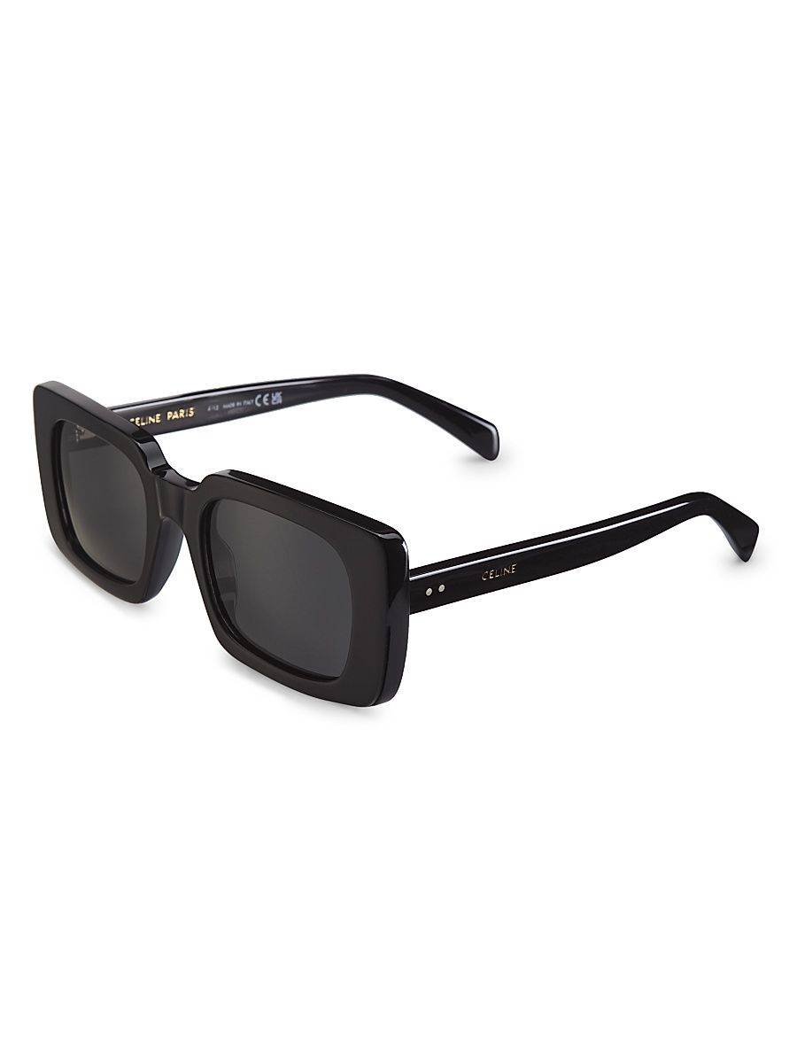 Women's 51MM Rectangle Sunglasses - Black