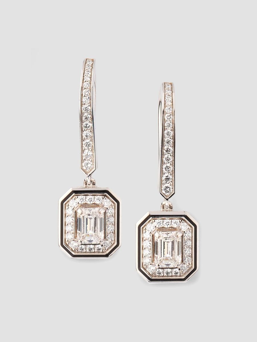 Boucheron Women's Vendome Lisere 18K White Gold & 1.00 TCW Diamond Earrings - White Gold