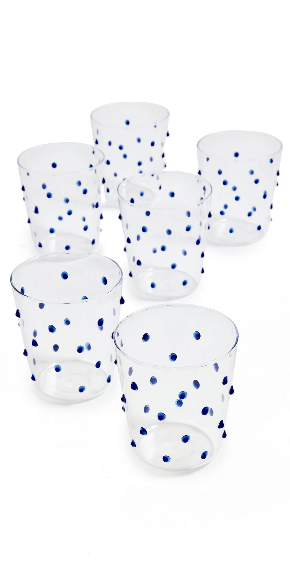 Zafferano Party Tumbler Set of 6 Blue Dots One Size
