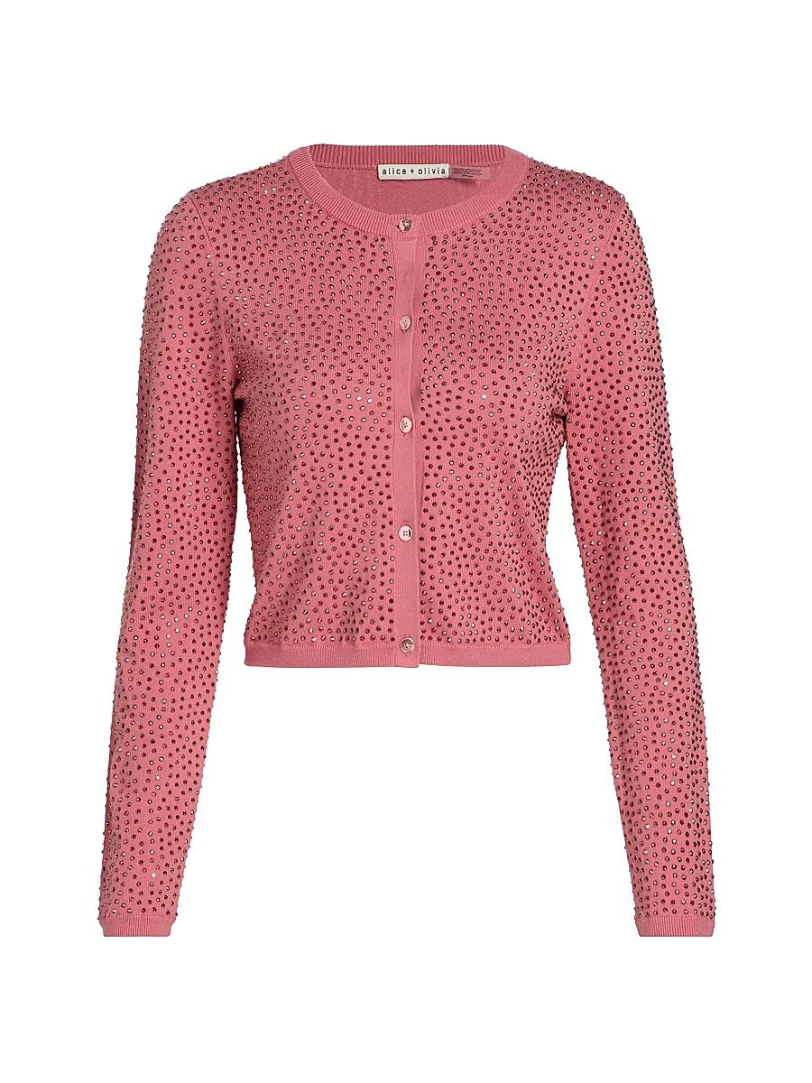 Women's Carson Embellished Cardigan - Deep Rose Gold - Size XL