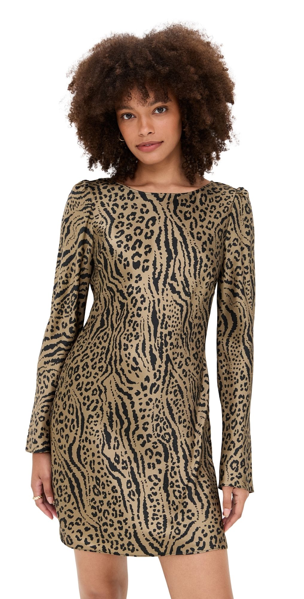 Ciao Lucia Patrice Silk Dress Leopard XS