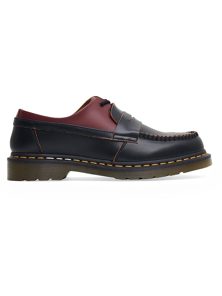 Women's MM6 Maison Margiela x Dr. Martens Mash-Up Leather Oxfords - Oxblood Red Black - Size 9