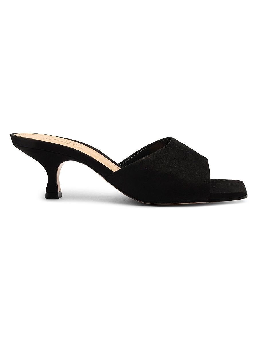 Women's Dethalia 65MM Suede Sandals - Black - Size 11
