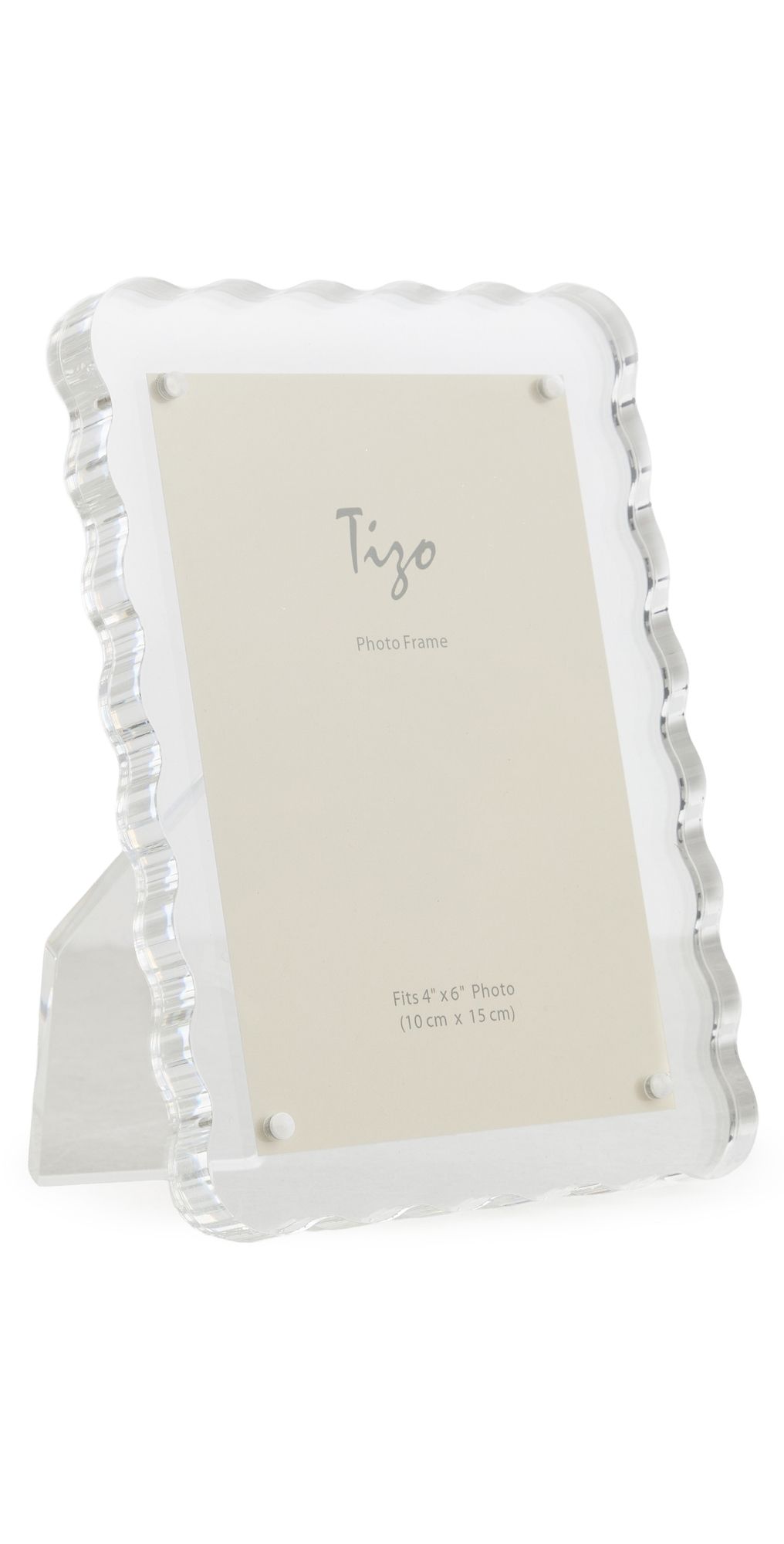 Tizo Design Lucite Frame Wave Design Clear 4x6 Clear One Size