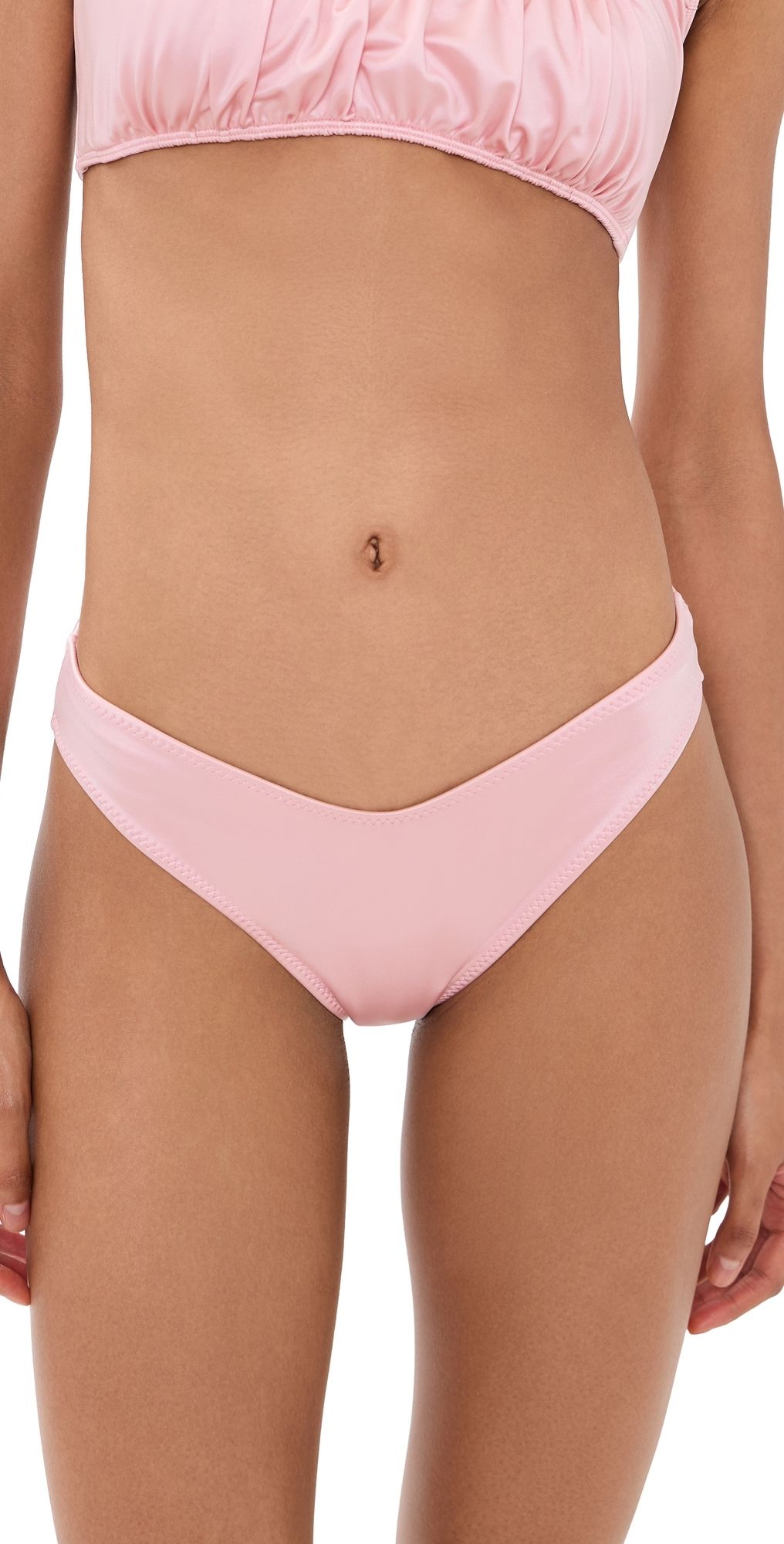 Montce Pale Blush Silkie Lulu Bikini Bottoms Pale Blush Silkie M