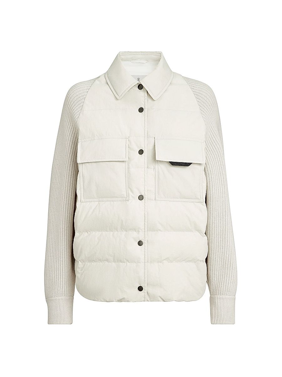 Women's Water Resistant Techno Jacket - Ivory - Size 14
