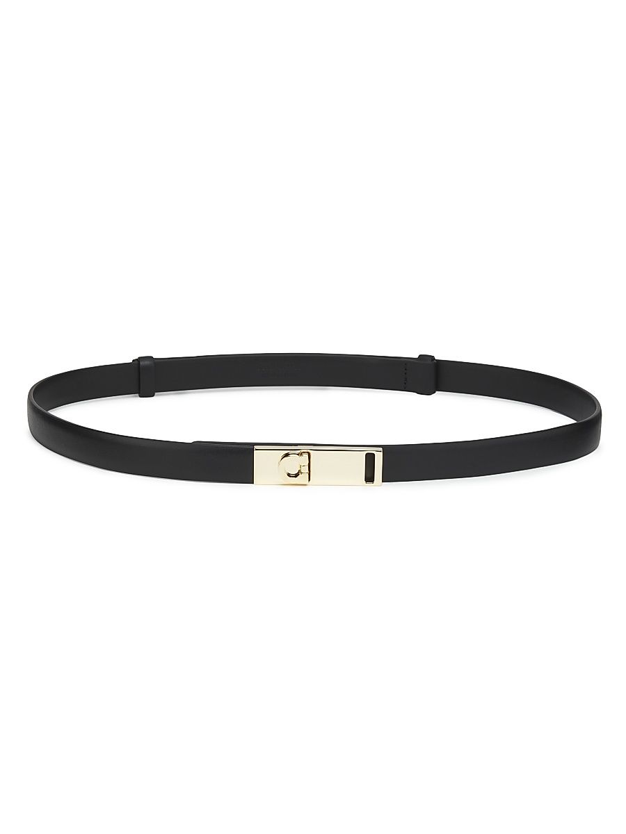 Women's Hug Leather Belt - Nero - Size Large