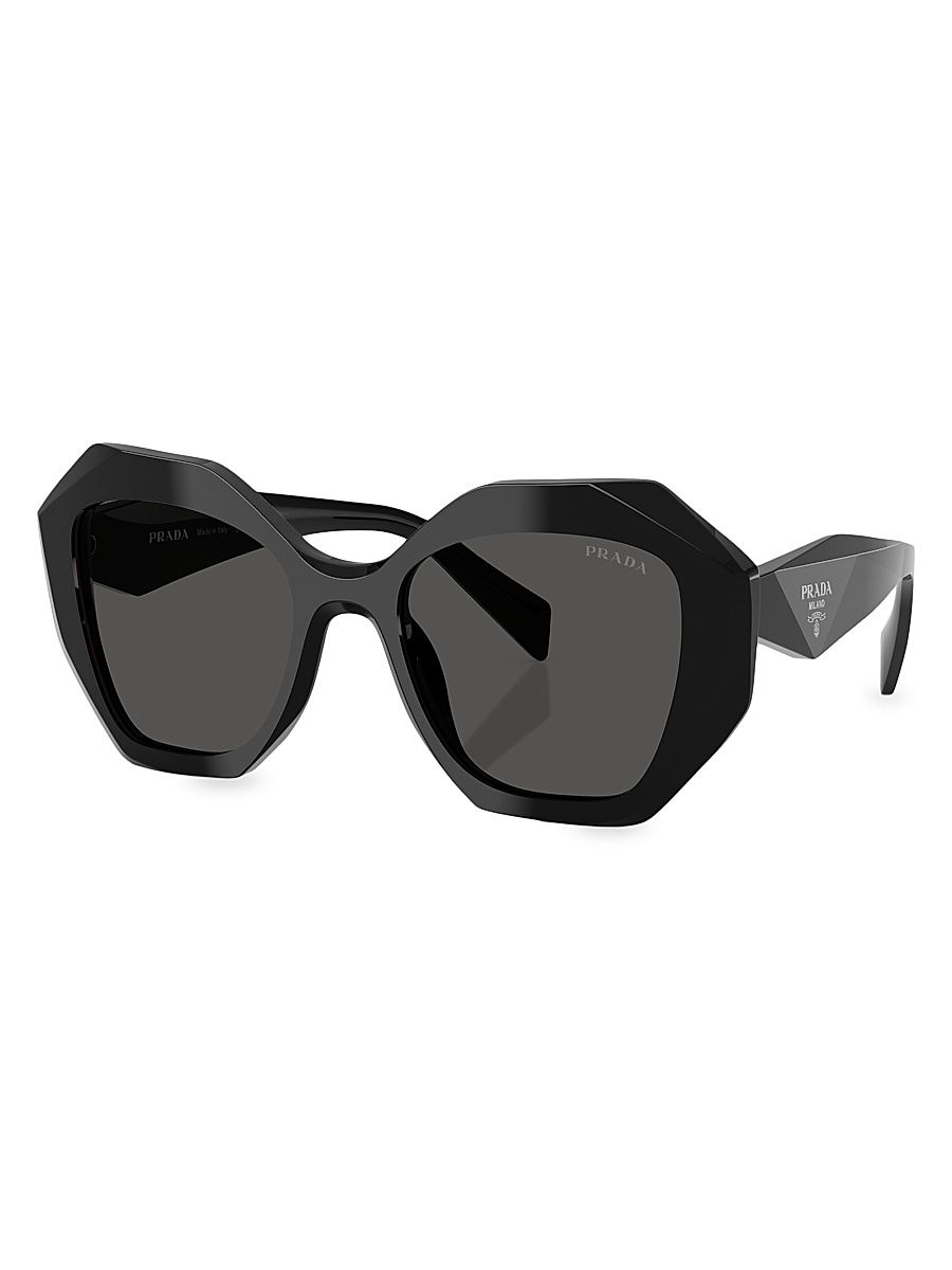 Women's 53MM Geometric Sunglasses - Darkgreyblack