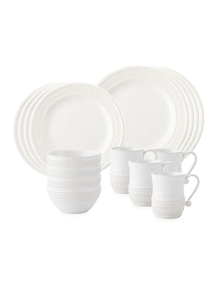 Le Panier 16-Piece Place Setting - Whitewash