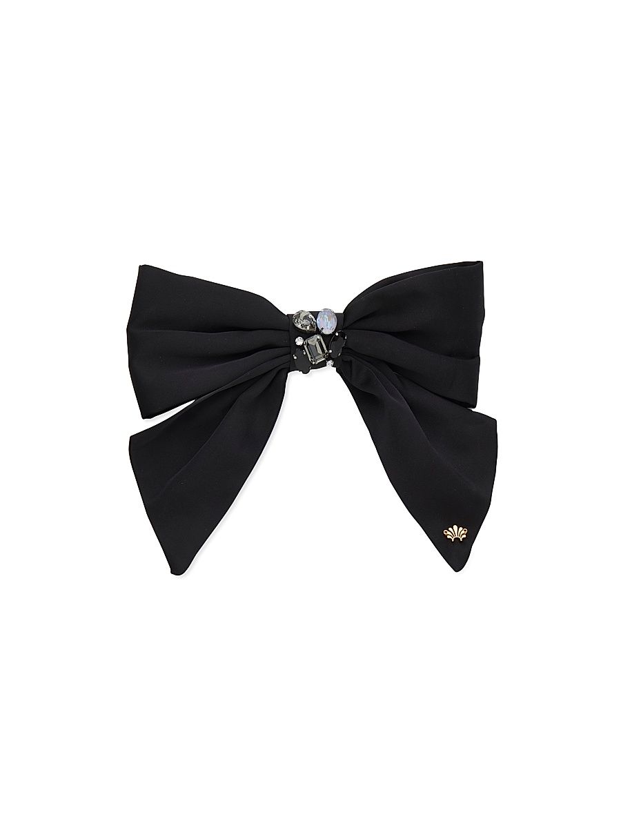 Lele Sadoughi Women's Natalia Crystal-Embellished Bow - Jet