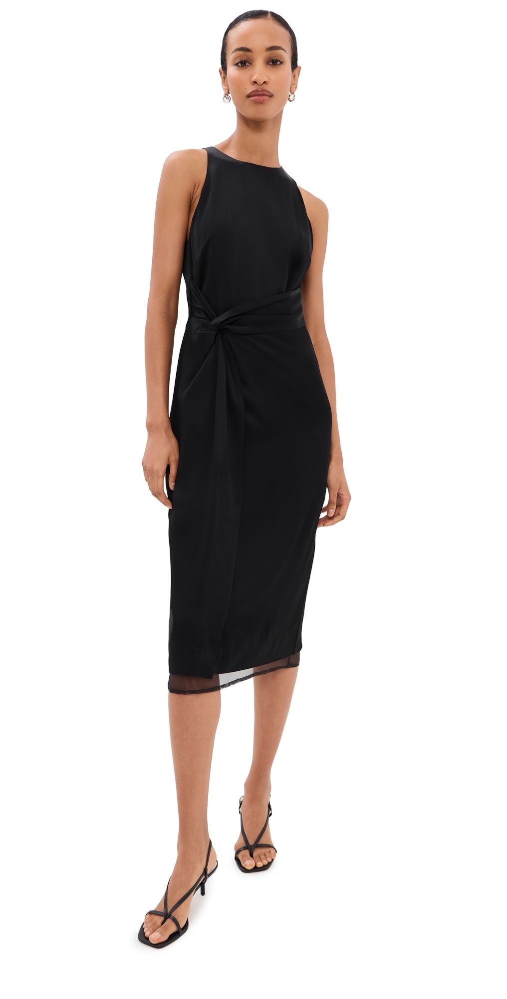 Róhe Sarong Halter Dress Black 36