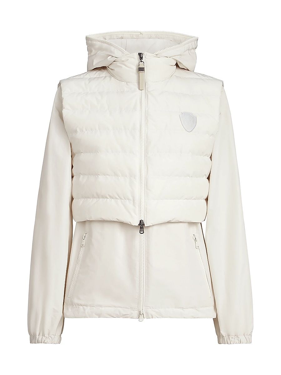 Women's Techno Cotton Taffeta Outerwear Jacket - Cherry - Size 0