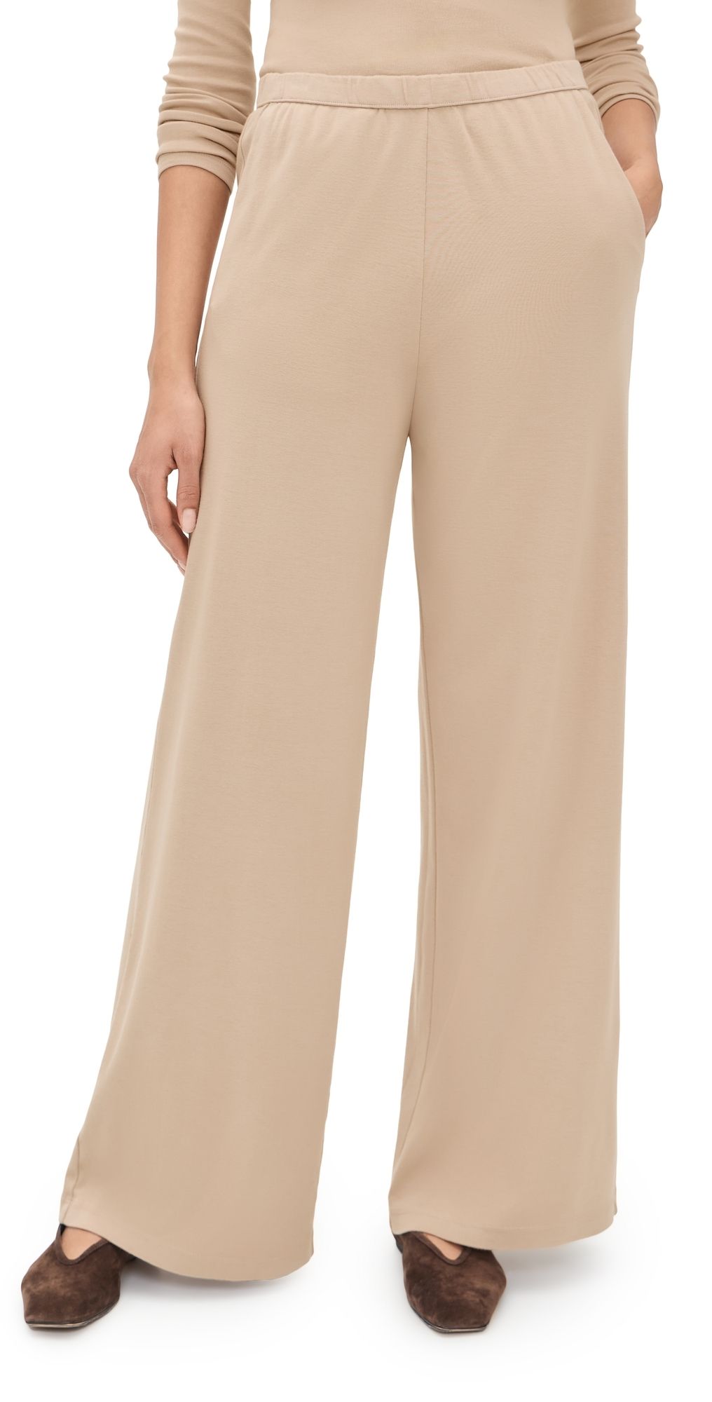 Enza Costa Supima Cotton Soft Everywhere Pants Stone S