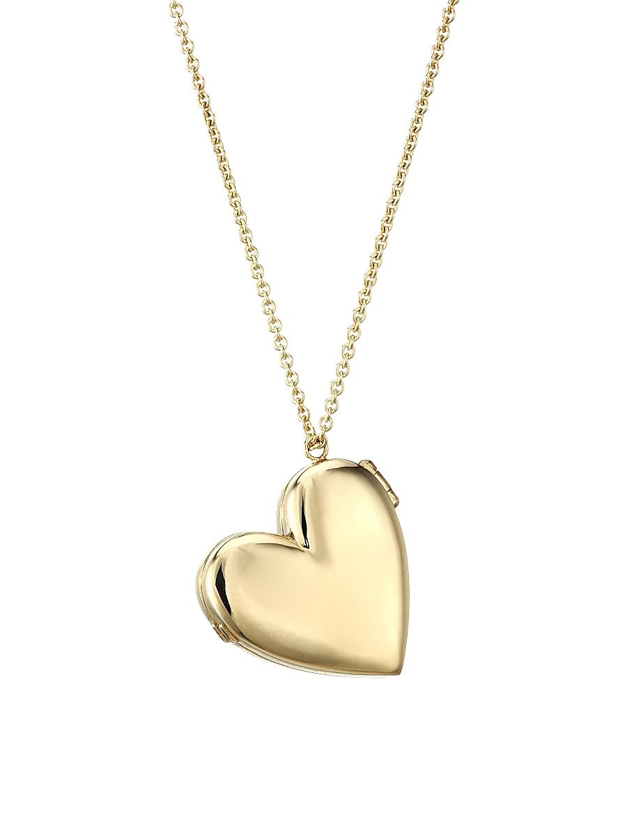 Women's 14K Yellow Gold Heart Locket Necklace - Gold