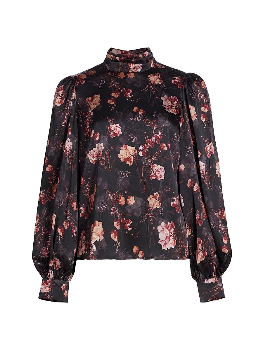 Women's Nury Floral Silk Blouse - Harvest Floral - Size Small
