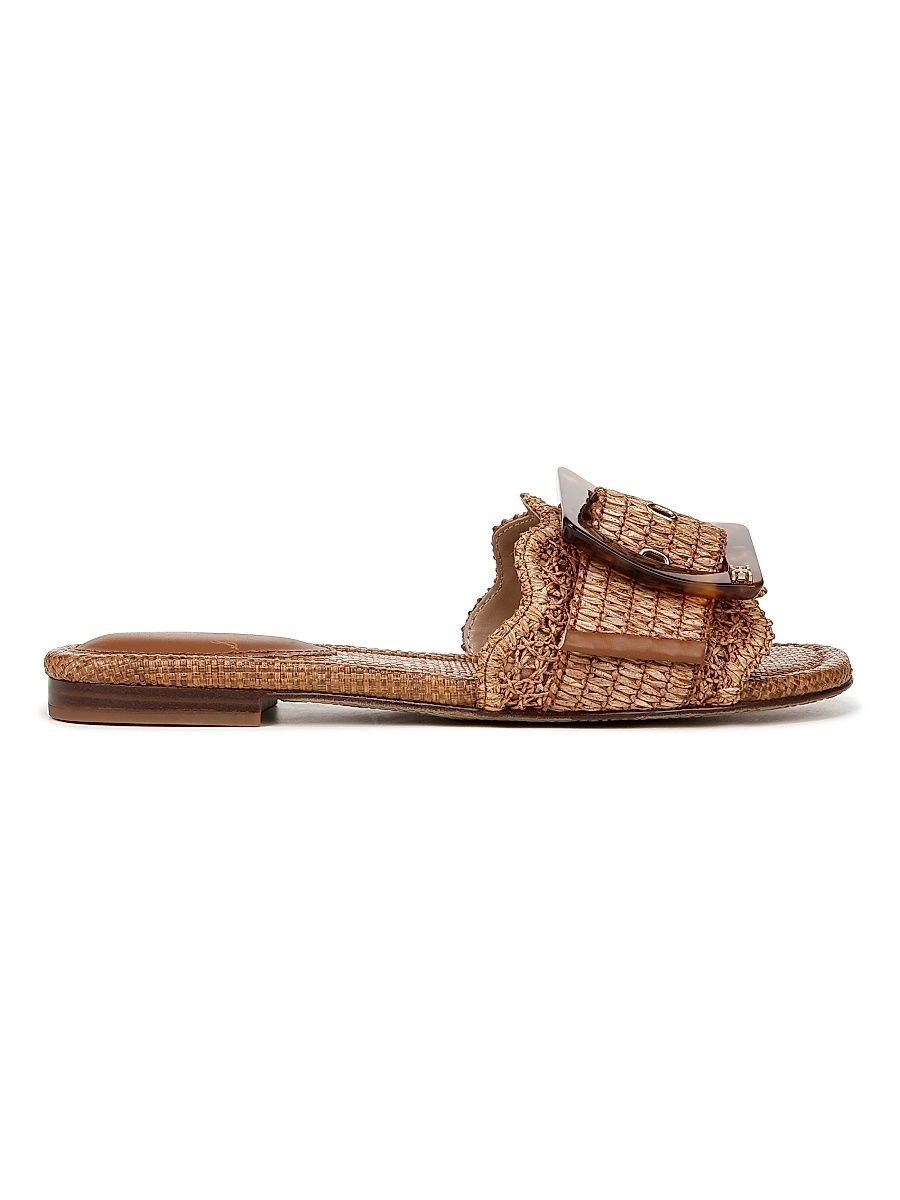 Women's Bambi Buckle Slide Sandals - Cuoio - Size 6
