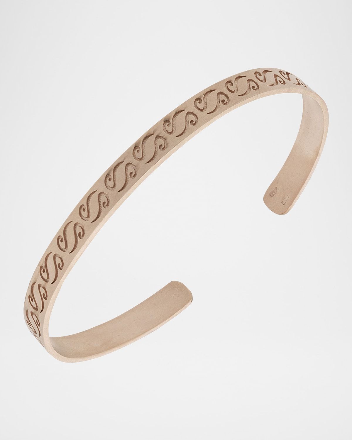 Men & apos;s Ara Engraved Gold Plated Cuff Bracelet