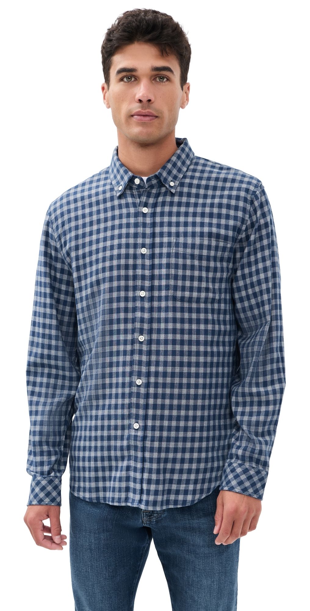 RAILS Vance Shirt Navy Ivory Check S
