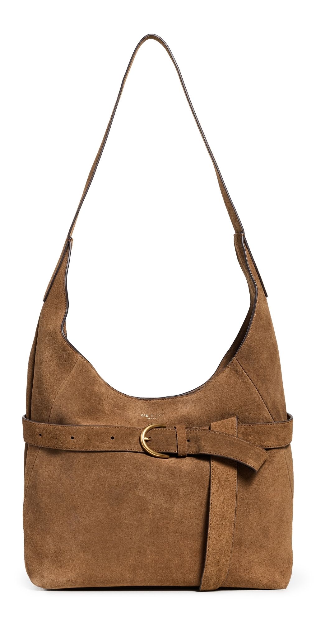 rag & bone Lexington Suede Bucket Bag Golden Brown One Size