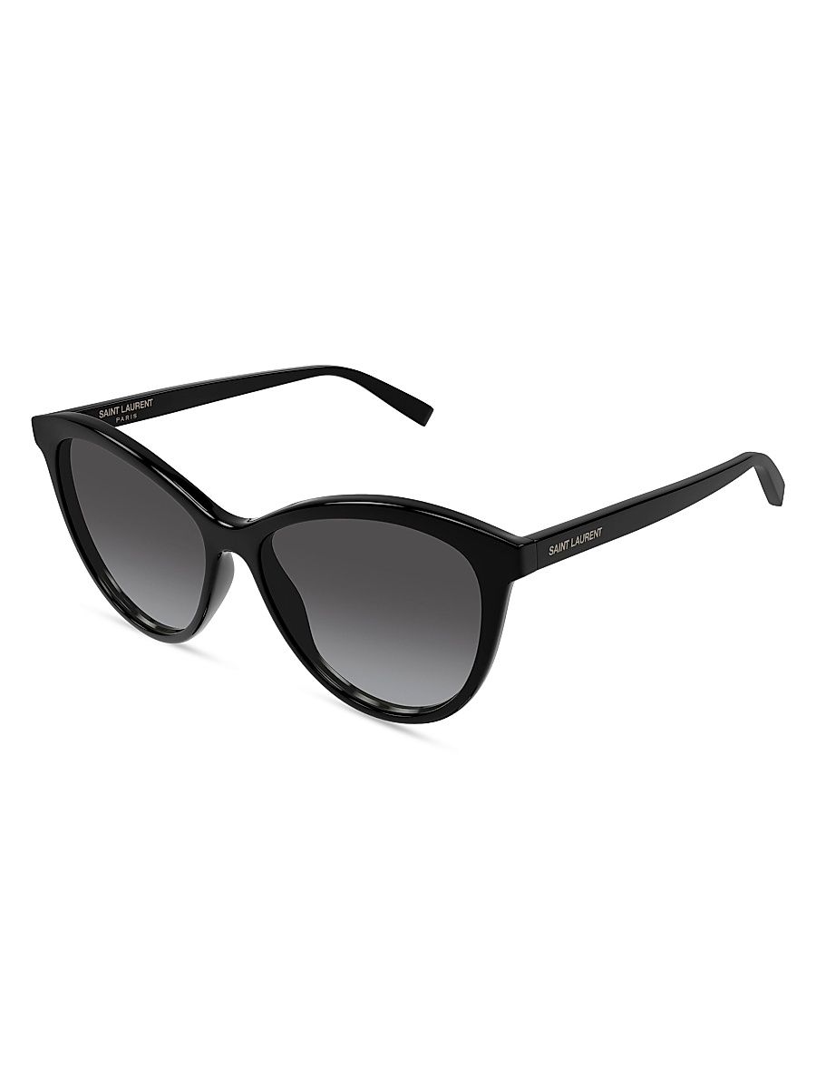 Women's Classic 57MM Cat-Eye Sunglasses - Black Grey