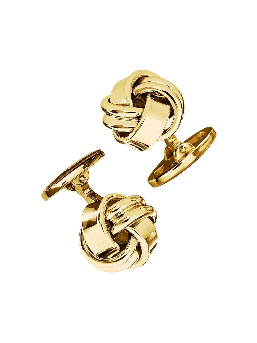 Men's Classic Knot 24K-Yellow-Gold Vermeil Cufflinks - Gold