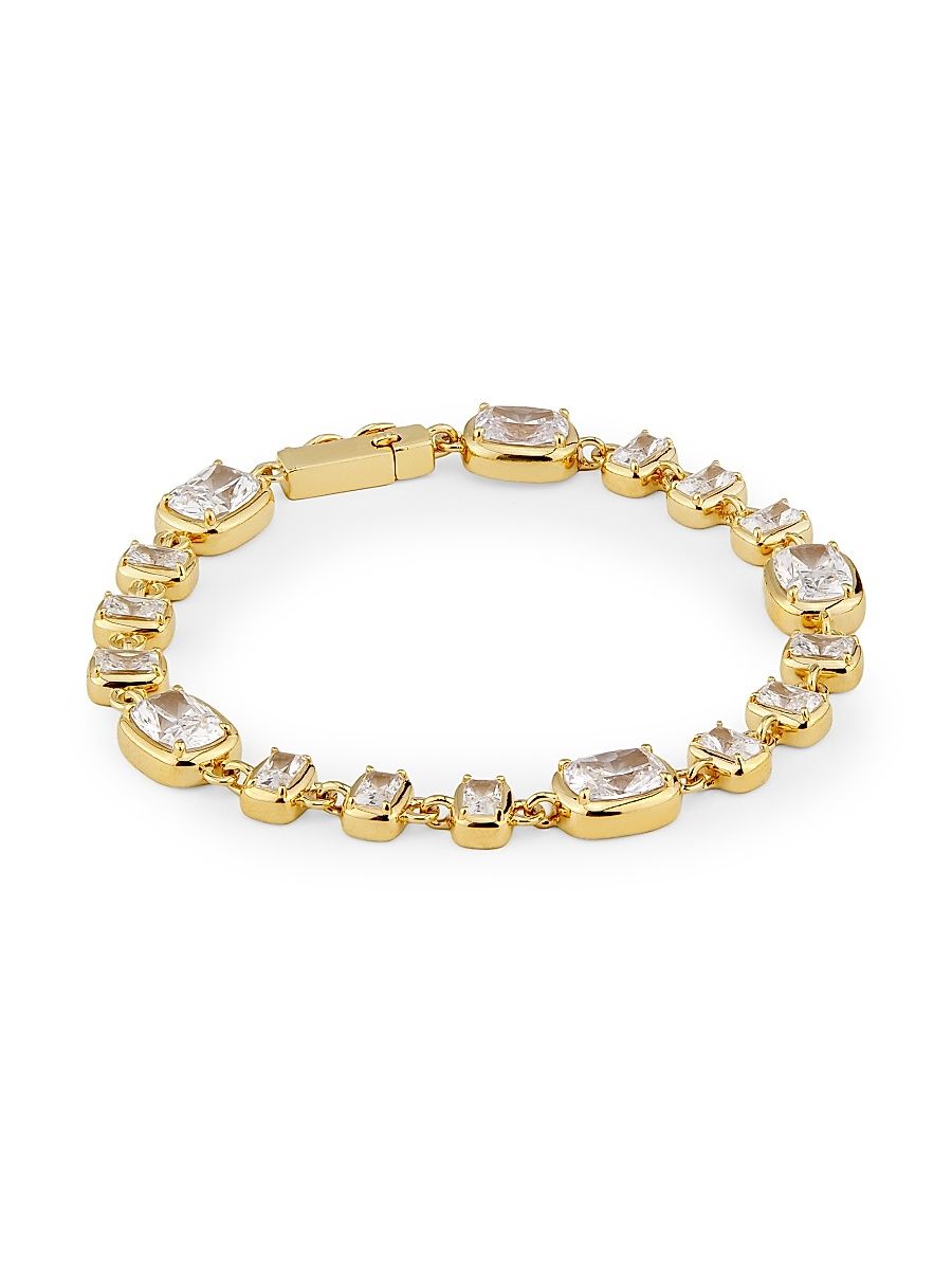 Women's Cabrete 18K-Gold-Plated & Cubic Zirconia Line Bracelet - Gold