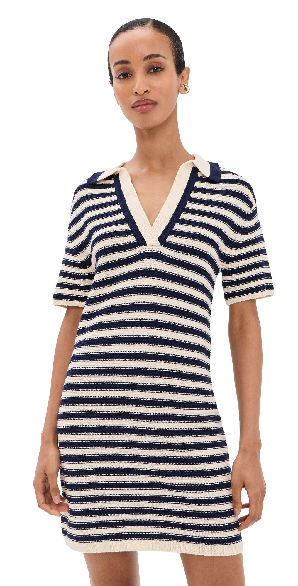 Tanya Taylor Joni Dress Cream/Maritime Blue Multi L
